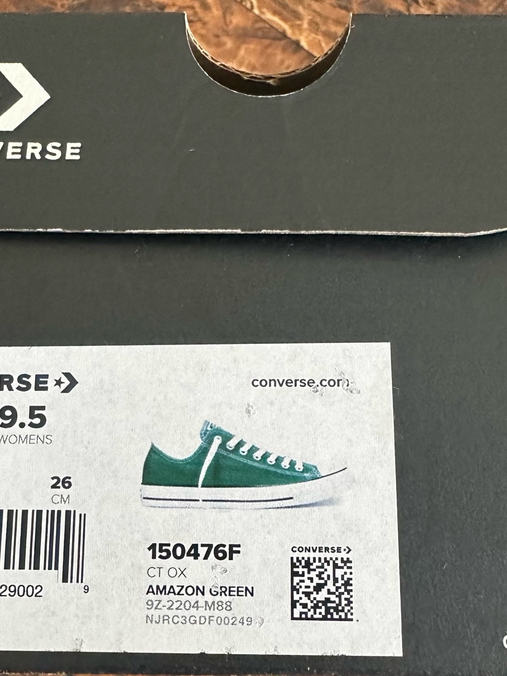 Converse Women/Men Green Low Top Canvas Sneakers - Picture 3 of 6